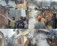 Fire Guts Cowshed in Handwara Village; Indian Army’s Swift Response Averts Major Damage