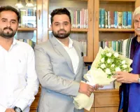 Zeeshan Mohiuddin and Asrar Ul Haq Call on Lieutenant Governor Manoj Sinha at Lok Bhawan