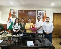 ICCSWE DELEGATION MEETS UNION MOS SHOBHA KARANDLAJE TO DISCUSS ENTREPRENEURSHIP DEVELOPMENT PROGRAMMES