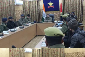 SSP Handwara Chairs Crime and Security Review Meeting at DPO Handwara