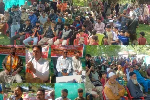 Shiv Sena Holds Major Workers’ Convention at Warpora Hatmulla, Announces Panchayat Poll Plans