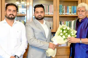Zeeshan Mohiuddin and Asrar Ul Haq Call on Lieutenant Governor Manoj Sinha at Lok Bhawan