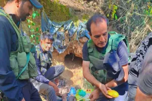Handwara Police Bust Hideout in NagdaNar Forest, Recover Huge Arms Cache