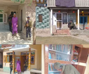 Handwara Police Conducts Searches at Houses of Relatives of Terror Operatives and Members of Banned Organisations