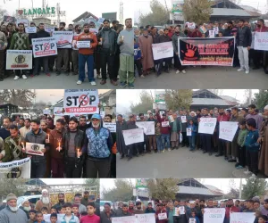 Langate Holds Candlelight March to Condemn Delhi Blast