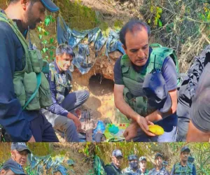 Handwara Police Bust Hideout in NagdaNar Forest, Recover Huge Arms Cache
